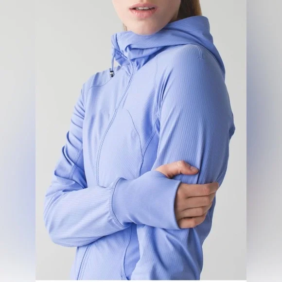Lululemon In Flux Jacket Lullaby Blue Purple Swift Hooded Full Zip Size 6 - Picture 3 of 10